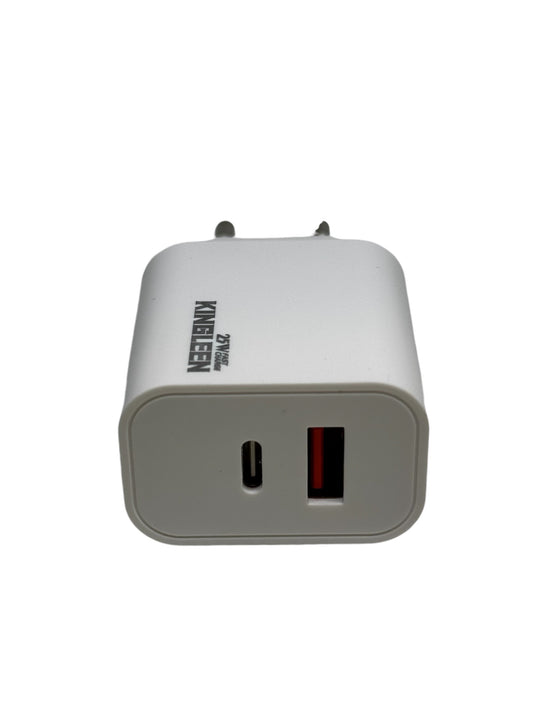 25W USB-C/A Dubbel Snabbladdare