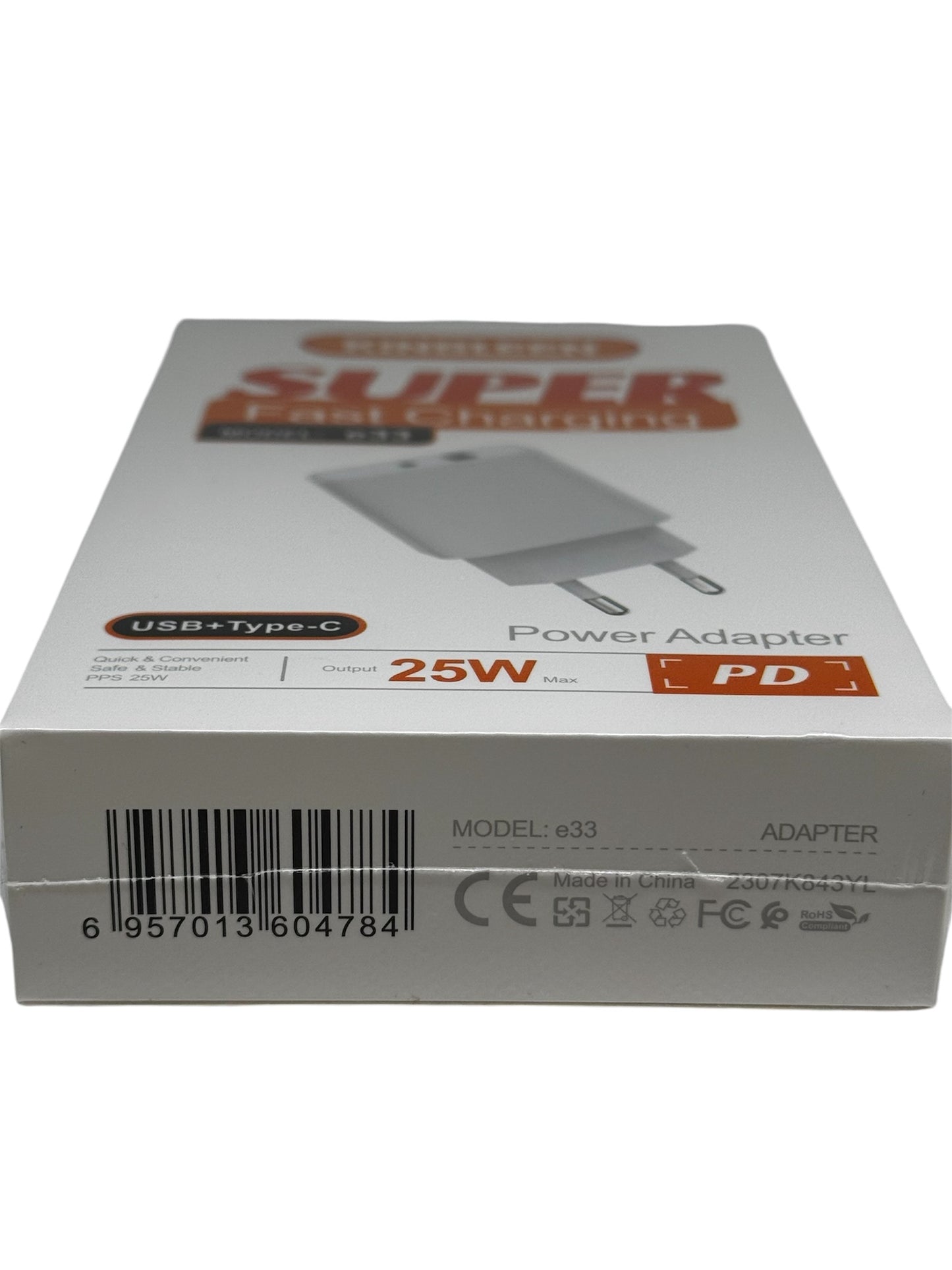 25W USB-C/A Dubbel Snabbladdare