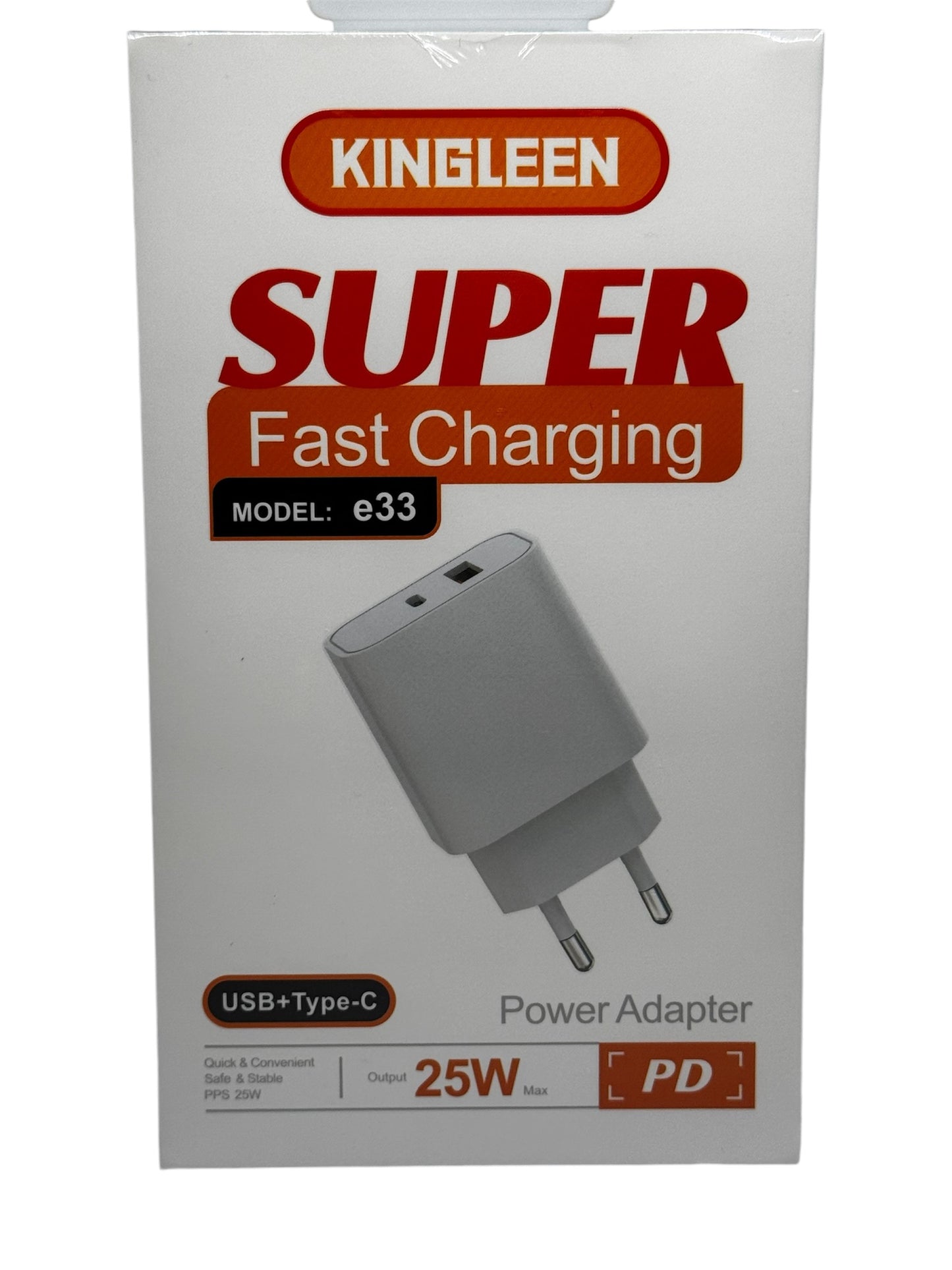 25W USB-C/A Dubbel Snabbladdare