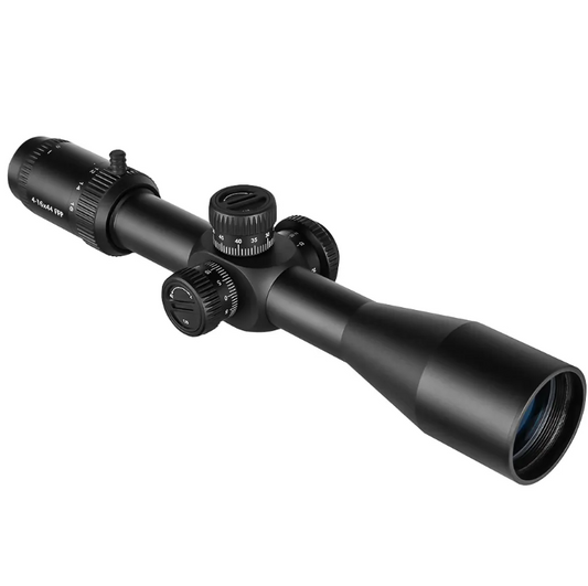 Spina Optics 4-16x44 FFP + Siktesringar