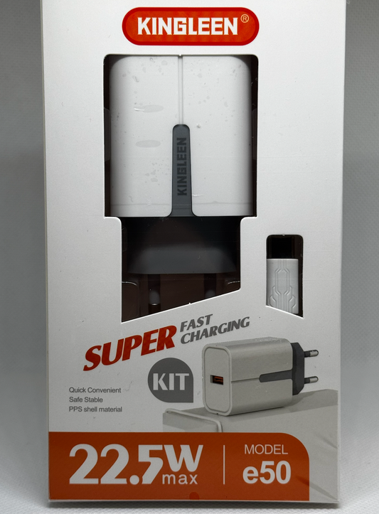 22.5W USB-C Snabbladdare med kabel