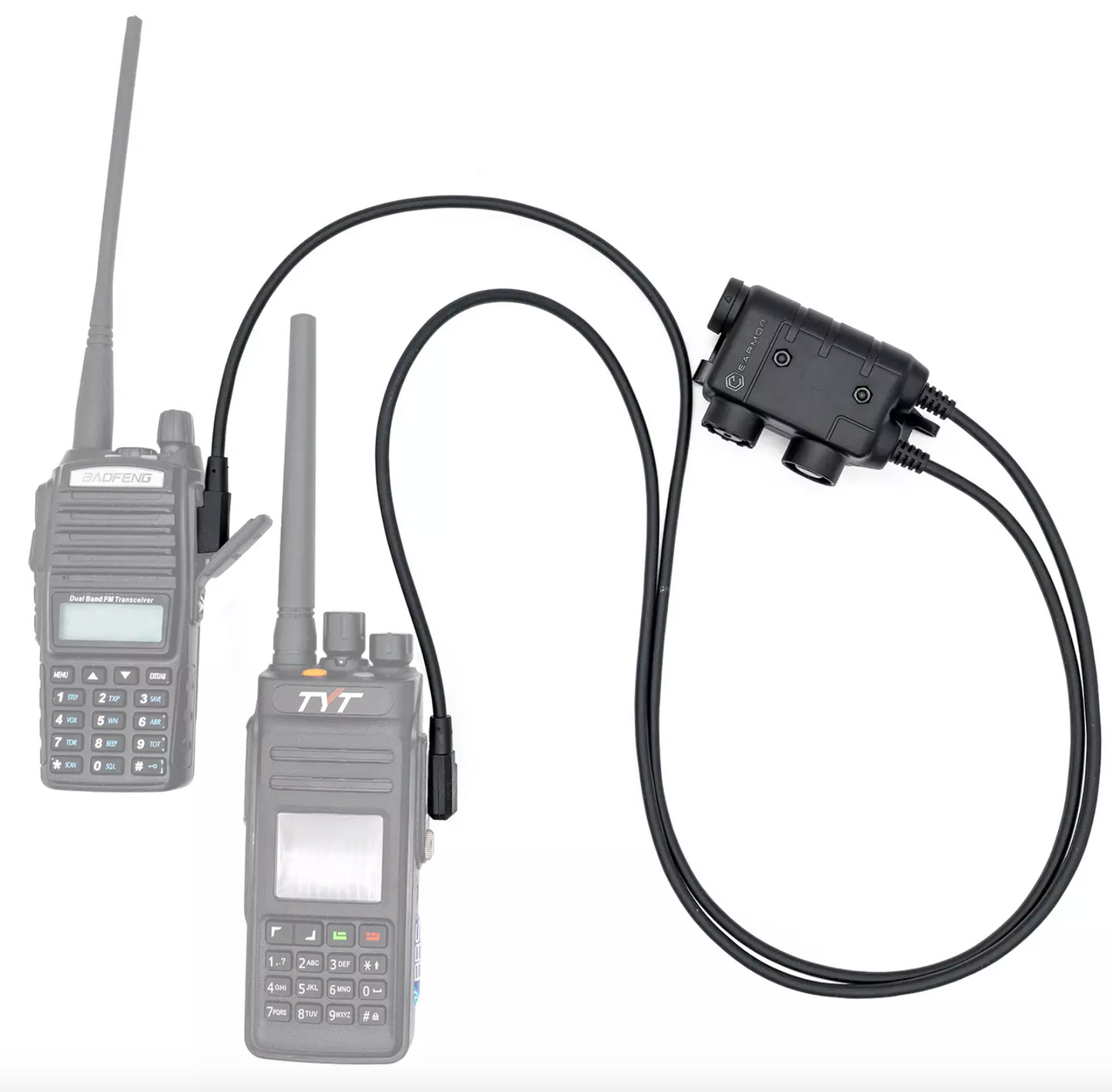 Earmor M56 Dual PTT med Kenwood anslutning