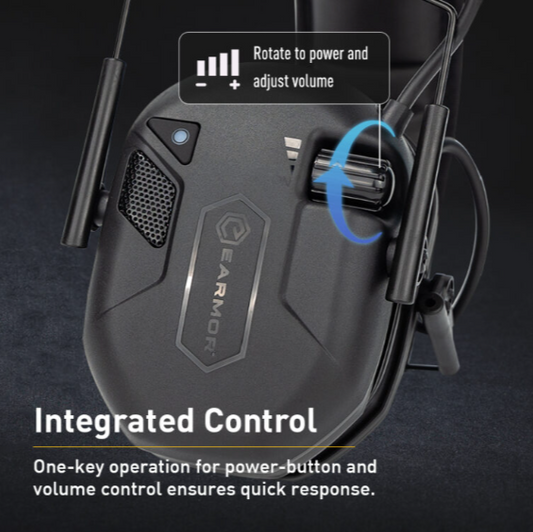 Earmor M300T (Brun) Aktiva Hörselskydd med Bluetooth