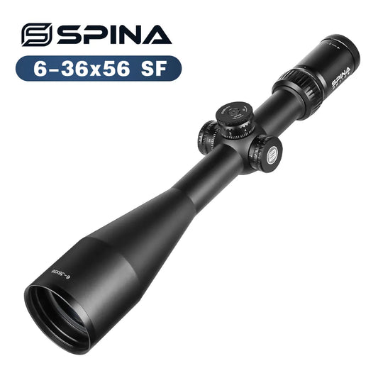 Spina Optics 6–36x56 SF + Siktesringar