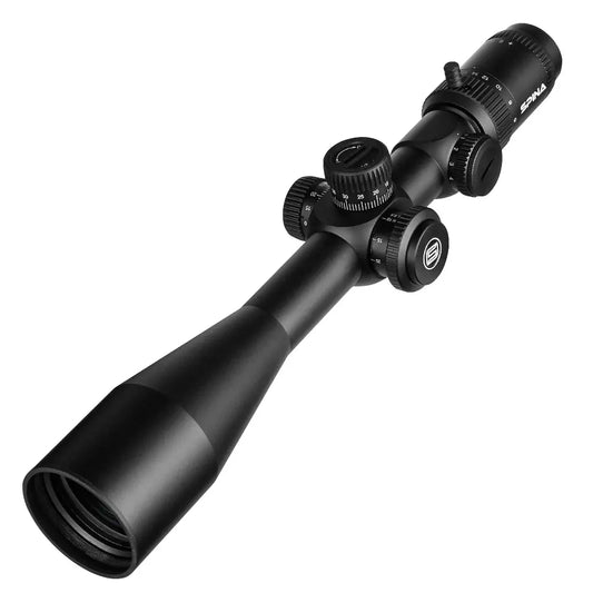 Spina Optics 6–24x50 FFP + Siktesringar