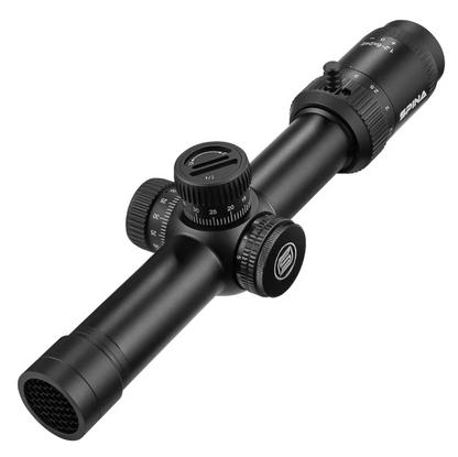 Spina Optics 1.2–6x24 FFP LPVO + Siktesringar