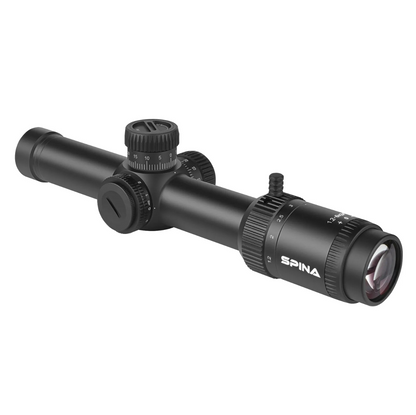 Spina Optics 1.2–6x24 FFP LPVO + Siktesringar