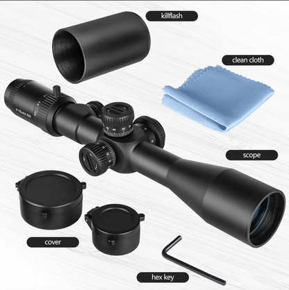 Spina Optics 4–16x44 SFIR FFP + Siktesringar