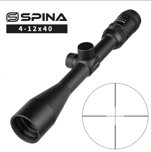 Spina Optics 4–12x40 + Siktesringar