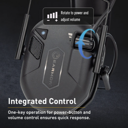 Earmor M300T (Brun) Aktiva Hörselskydd med Bluetooth